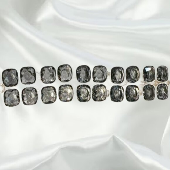 🚨Sale🚨  Grey Blue Lab Greated Quartz double tennis bracelet. - Picture 2 of 3